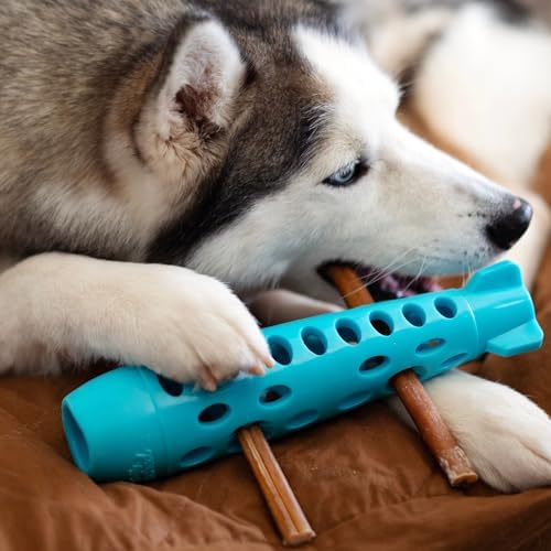 Messy Mutts Totally Pooched Stuff n Chew Rocket Stick, 10 Inch, Orange