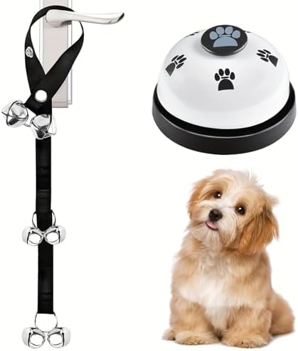Dog Cats Training Doorbell with Sturdy Nylons Rope and ABS Bells Pet Doorbell Rope for Toilet Alerts and Commands Durability Pet Training