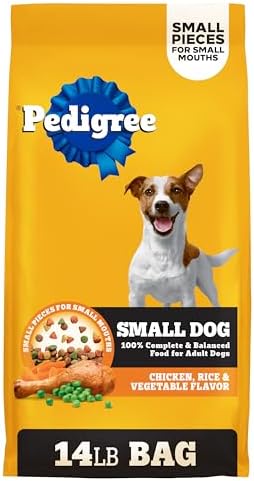 Pedigree Small Dogs Dry Dog Food, Roasted Chicken and Vegetable, 14 lb