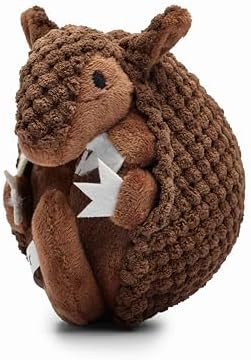 Flourish Pets 3 in 1 Multi-Layer Chew Toy for Active Dogs | Non-Toxic BPA Free Double Stitched Soft Fabric Exterior Dog Toys | Long-Lasting Dog Plush Toys – Large Armadillo 7"