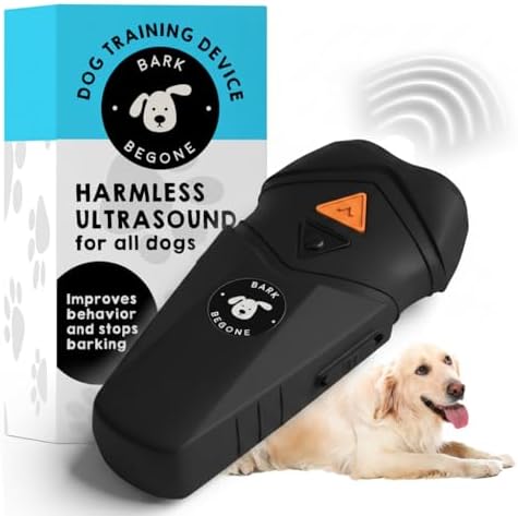 Ultrasonic Dog Bark Deterrent & Behavior Corrector - Stop Barking, Jumping, Aggression Without Yelling - Just Point & Press! Backed by Kevin Harrington from Shark Tank (Black Rechargeable)