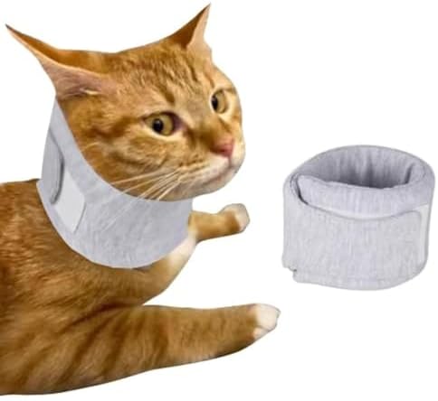 Cat Neck Brace Cover -Adjustable Elizabethan Collar for Post Surgery Recovery, Anti-Lick Wound Protective Cervical Cone for Small Medium Large Dogs Cats (Neck Girth 5.9-12.6" Depth3.9