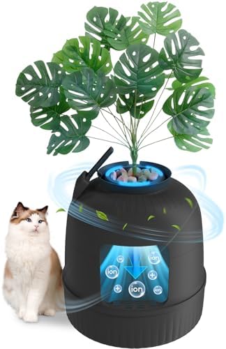 Lifewit Hidden Plant Cat Litter Box with Electric Odor Control System Black