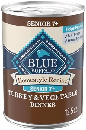 Blue Buffalo Homestyle Recipe Turkey Senior Wet Dog Food, 12.5 oz, 12 ct
