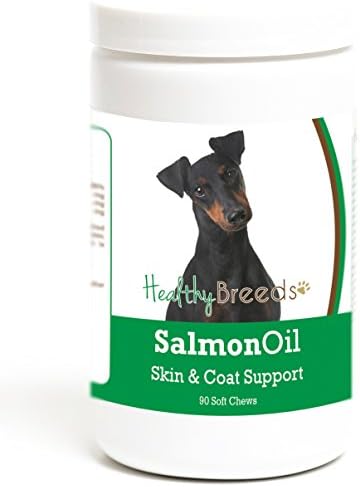 Healthy Breeds Manchester Terrier Salmon Oil Soft Chews 90 Count, Brown