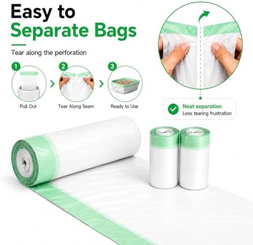 RPZ Cat Litter Bags 50 Count for Open-Top Automatic Litter Box Replacement