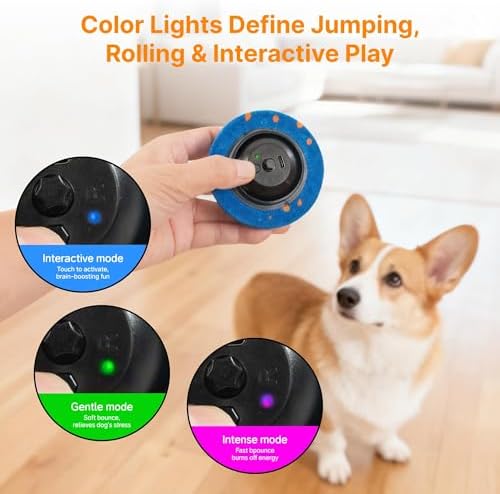 Interactive Dog Ball Toys Electric Automatic Moving Dog Toys to Keep Them Busy Rechargeable Smart Rolling Squeaky Ball for Large
