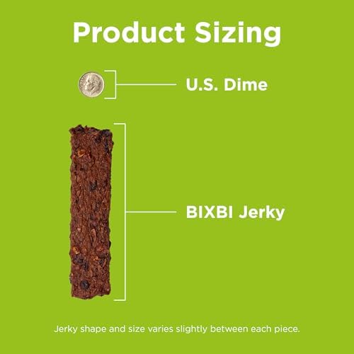 BIXBI Skin & Coat Support Chicken Jerky Dog Treats, 5 oz - USA Made Grain Free Dog Treats - Antioxidant Rich to Support Shiny, Full Bodied Coats - High in Protein, Whole Food Nutrition, No Fillers