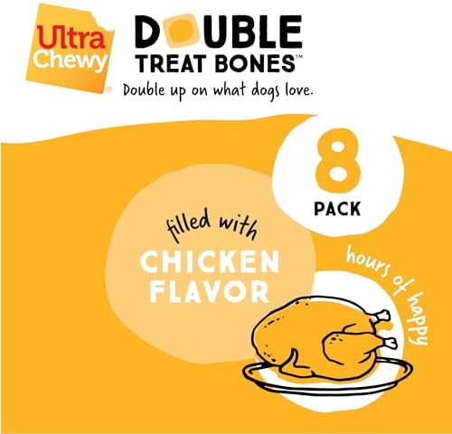 Ultra Chewy Chicken Double Treat Bones, 12 Count