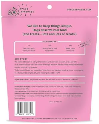 Bocce's Bakery Holly Jolly Holiday Flavor Jerky Stick Dog Treats, 4 oz