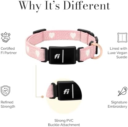DOGISTRY - Fi Sweetheart Collar - GPS Dog Collar Band - Small