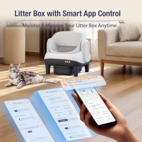 Automatic Self-Cleaning Cat Litter Box for Multi Cat,Triple Safety,Quiet