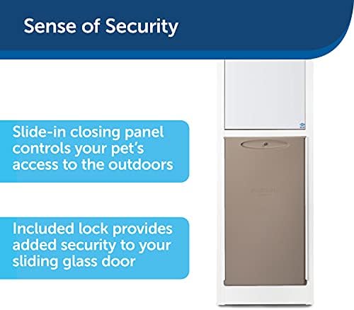 PetSafe Sliding Glass Pet Door, 1 Piece, Large Dogs to 100 lb, Bronze