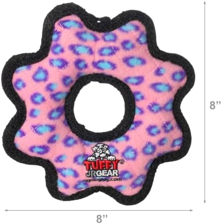 TUFFY® : 2 Pack Gear Ring Dog Toy: Ultra Durable Plush Toy with Multiple Layers & Reinforced Seams, Washable and Floats, Original Construction