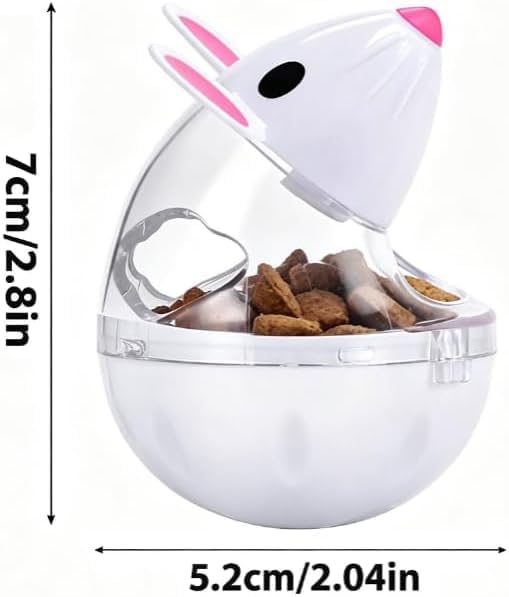 Beige Interactive Toys for Cats, Play Cat Toy Pet Cat Kitten Mouse Shape Treat Holder Food Storage Dispenser Chew Play Toy for Indoor and Kitten Exercise Mice and Animals Toys
