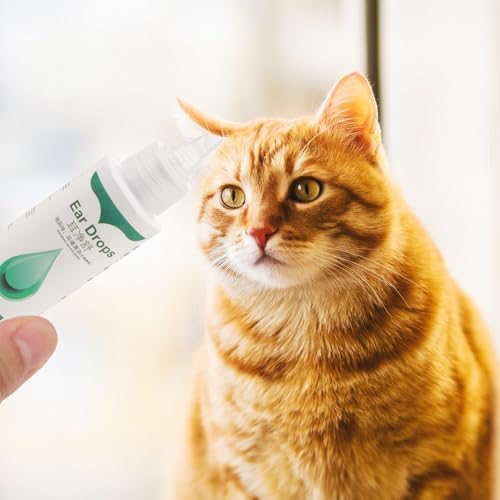 Toyvian Dog Ear Drops 2 Bottles 60ml Each Lightweight Mild Formula Ear Wash for Dogs and Cats and Cleaner