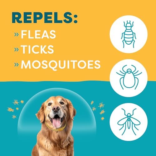 Only Natural Pet EasyDefense Flea & Tick Dog Collar - Canine Flea Control Collars - One Size Fits All - Pet Care that Protects up to 4 Months - for Dogs (Single Collar)