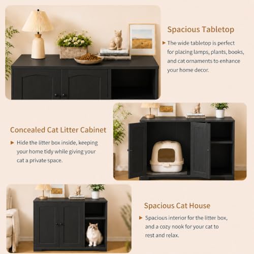 Garvee Cat Litter Box Enclosure, Large Cat House