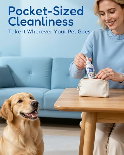 Dog Ear Cleaner - Pet Ear Wash, Flush and Drop Cleaner Solution for Cat & Dog Infection and Itch Relief, Gently Removes Debris, Wax Buildup, Odor - 1.69 fl oz