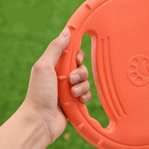 Dog Soft Flying Discs Interactive Training Toy (Orange)
