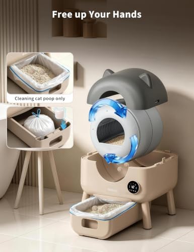 Garvee Automatic Cat Litter Box Self Cleaning for Cats 2.2 to 28 Lbs