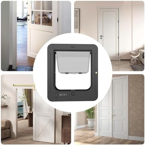 Cat Door Electronic - 4-Way Locking Pet Gate with Remote Control