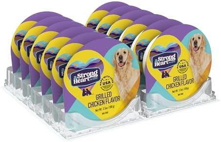 A Strong Heart Grilled Chicken Flavor Dog Food Cups, 3.5oz, 12-Pk