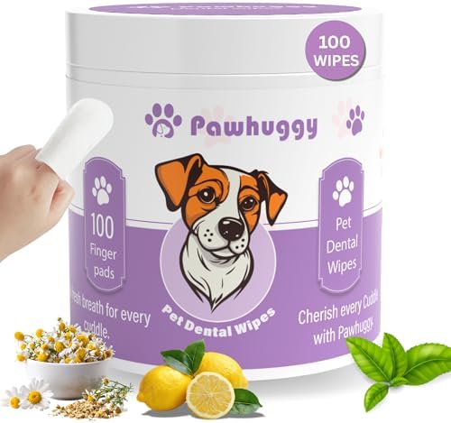 Dog & Cat Dental Finger Wipes, Fresh Breath, No Rinse, 100 Count