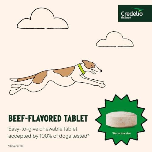 Credelio (lotilaner) Tick & Flea Treatment for Dogs 6.1-12 lbs., 3ct