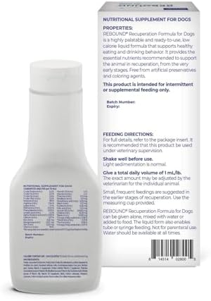 Rebound Recuperation Formula for Dogs, Hydration Support