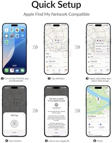 Tracker Tag (4 Pack) - Apple MFi Certified & IP67 Waterproof | Works with Apple Find My Network (iOS) to Track Keys, Wallet, Luggage & More