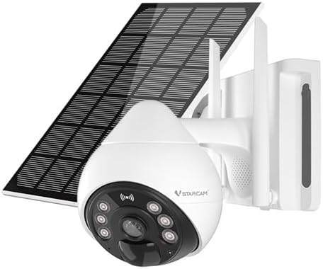 VSTARCAM 4G LTE Cellular Security Camera Wireless Outdoor, 3MP Solar Powered Security Cameras for Home with Color Night Vision, Human Detection, 360° View, 2-Way Audio, IP66, Cloud Storage (BG69-TZ)