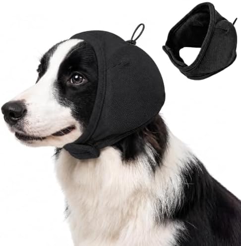 Thick Padded Noise-Reducing Dog Ear Muffs, Anti-Anxiety Calming Ear Hoodie