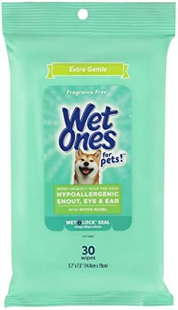 Wet Ones for Pets Extra Gentle Dog Wipes, Witch Hazel Scent, 30 Count