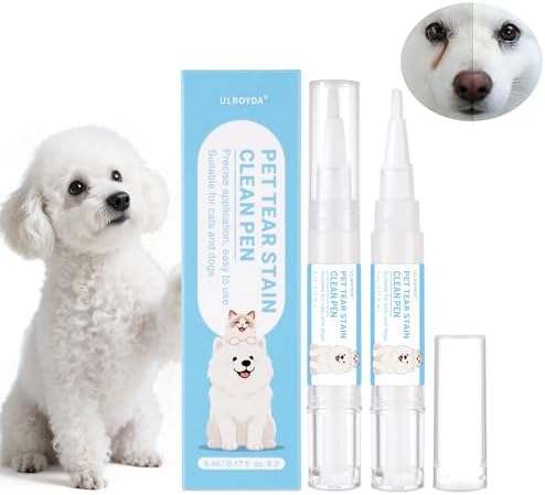 Tear Stain Remover for Dogs & Cats - Aloe Vera & Blueberry Extracts, Dog Eye Cleaner Pen for Discharge & Crust, Natural Plant-Based Pet Tear Stain Remover, Dog Grooming Supplies for Puppy & White Dogs