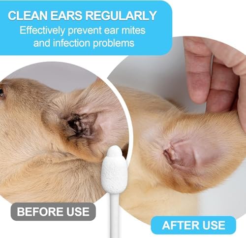 Small-Head Dog Ear Swabs, Gourd Cotton Tips, 260 pcs