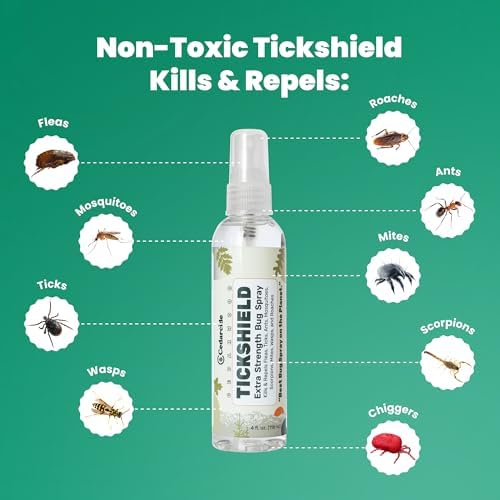 Cedarcide Tickshield Extra Strength Tick & Mosquito Repellent Spray, 4 oz