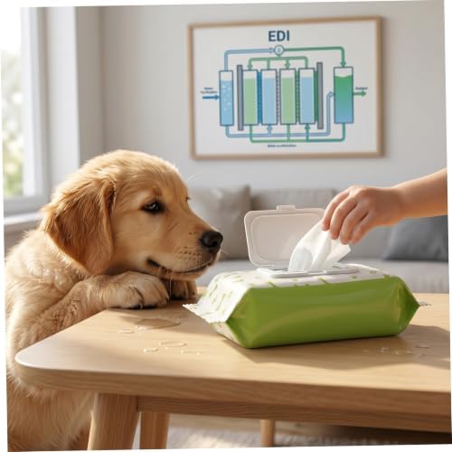Pet Wipes 80Pcs Dog Wet Wipes Cat Dog Gentle Cotton for Sensitive Skin and Allergies with Sealable Flip-top.