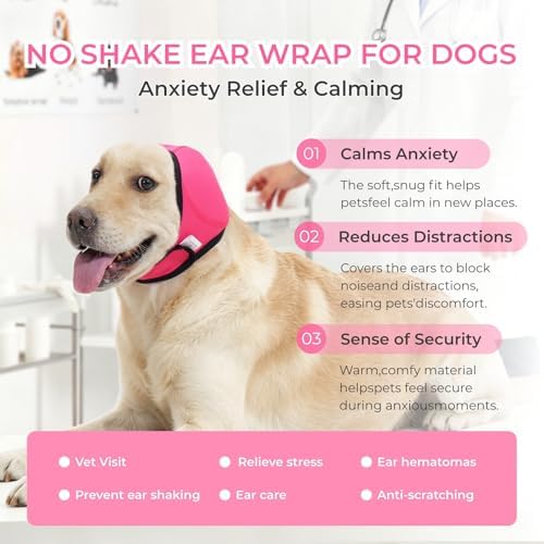 Dog Ear Covers for Bath,Dog Ear Muffs Noise Reduction Anxiety Relief