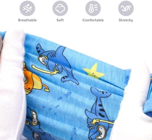 Recovery Suit for Dogs Full Zipper, Four-Legged Onesie Dog Recovery Suit After Surgery, Cute Soft Bodysuit Cone Alternative Male Female Dog Neuter Anti Licking Wounds, Ocean, Medium