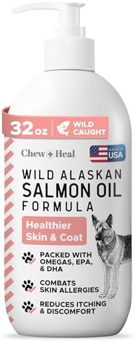 Wild Alaskan Salmon Oil for Dogs - 32 oz Omega 3 Fish Oil Formula