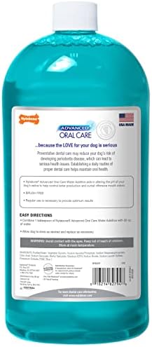 Nylabone Advanced Oral Care Pet Dental Water Additive, Liquid Tartar Remover & Breath Freshener for Dogs, Dog Teeth-Cleaning, Original Flavor, 32 oz. (Pack of 2)
