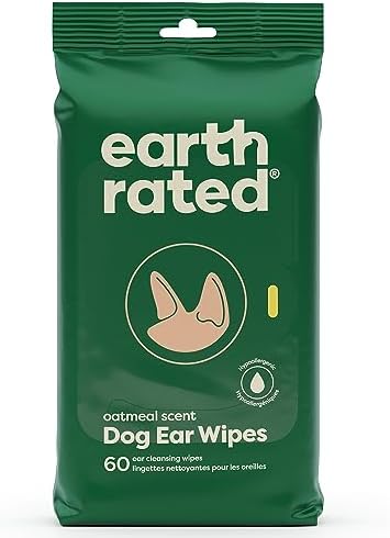 Earth Rated Ear Wipes & Grooming Wipes Bundle - Includes 60 Wild Oat-Scented Pet Ear Wipes and 100 Lavender-Scented Grooming Wipes.