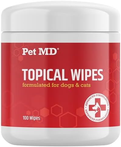 Pet MD Topical Wipes for Dogs and Cats - 100 Count