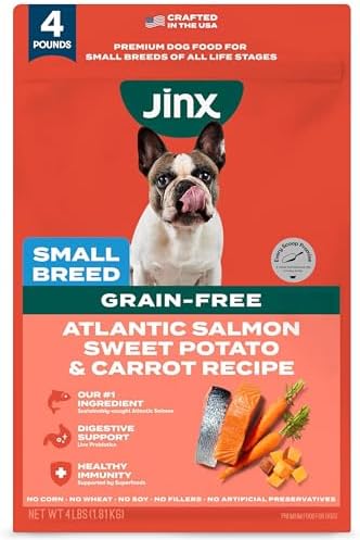 Jinx Grain Free Dry Dog Food, Small Breed - Real Salmon, 4lb
