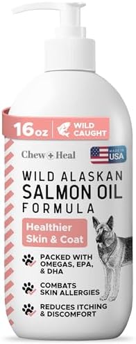 Wild Alaskan Salmon Oil for Dogs - 16 oz Omega 3 Fish Oil Formula