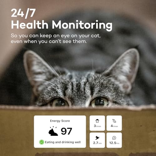 Health Tracker for Cats - Smart Cat Collar with Safety Breakaway Buckle for Indoor Cats, Wellness Alerts, Real-time Monitoring (Kimono (Ume),XL)
