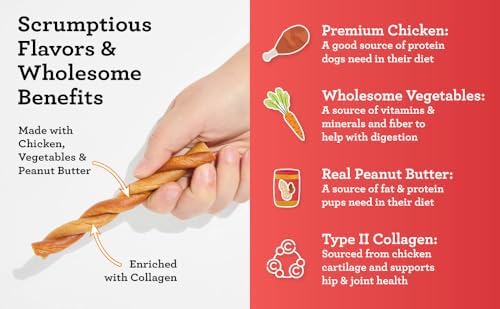 DreamBone CollaYUMS Twists Plus Collagen Rawhide-Free Dog Treats, 10 Count