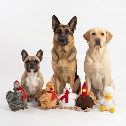 Fuzzl Plush Super Soft Sir Gobbles Turkey Dog Toy & Comforter – Cuddly Plush with Squeaker, Gentle Dog Toy for Puppies & Small, Medium & Large Dogs