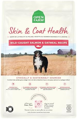 Open Farm Skin & Coat Dry Dog Food, Salmon & Oatmeal, 22lb Bag